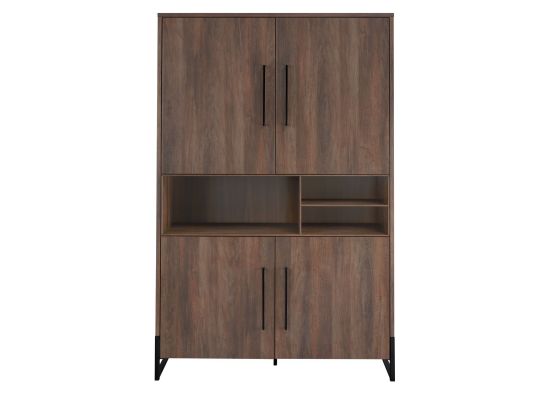 Wandkast Sparcia houtstructuur dark almond decor