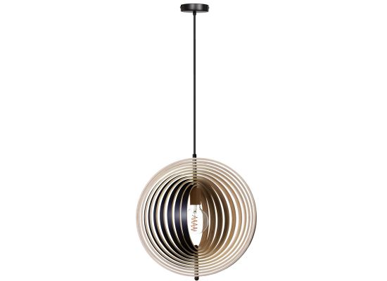 Hanglamp Wodia rond 43,5cm zwart zwart hout