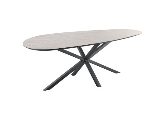 Eettafel Canarias kiezel HPL Aperol 230x110cm