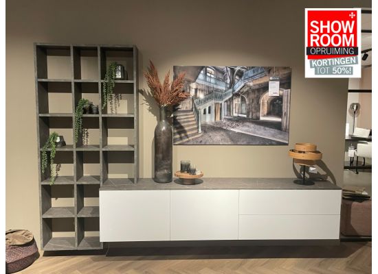 Dressoir en wandrek Demano - showroommodel