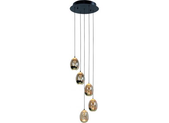 Hanglamp Golden Egg 5-lichts Rond