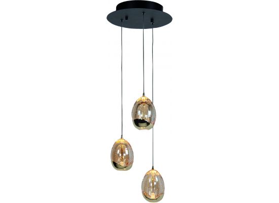 Hanglamp Golden Egg 3-lichts Rond