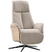 Relaxfauteuil Serio beige licht hout premium comfort