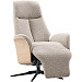 Relaxfauteuil Serio beige licht hout premium comfort