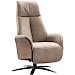 Relaxfauteuil Serio beige donker hout premium comfort