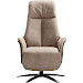 Relaxfauteuil Serio beige donker hout premium comfort