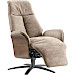 Relaxfauteuil Serio beige donker hout premium comfort