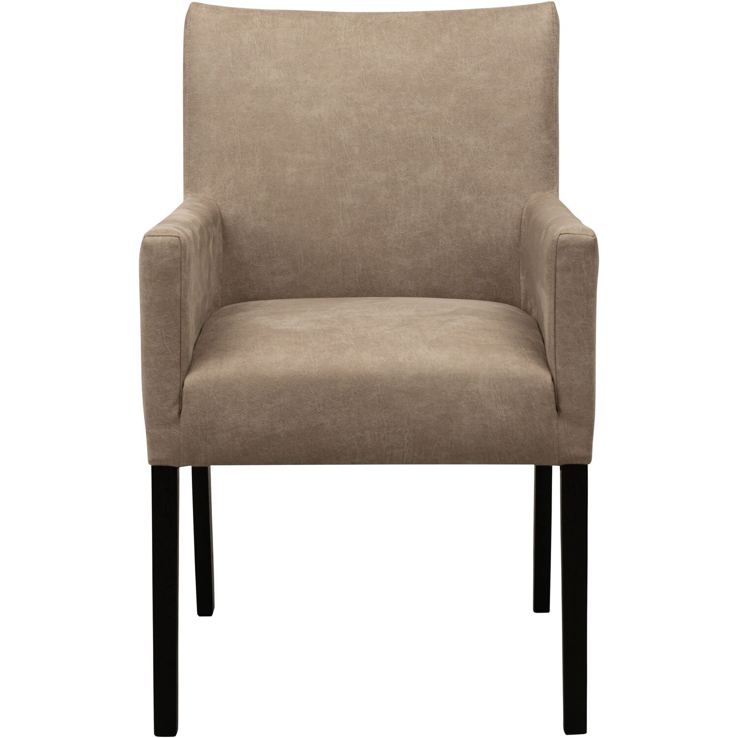 Eetkamerstoel met armleuning Avanza microleder grijs