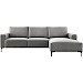 Hoekbank rechts Fabria grijs basic comfort