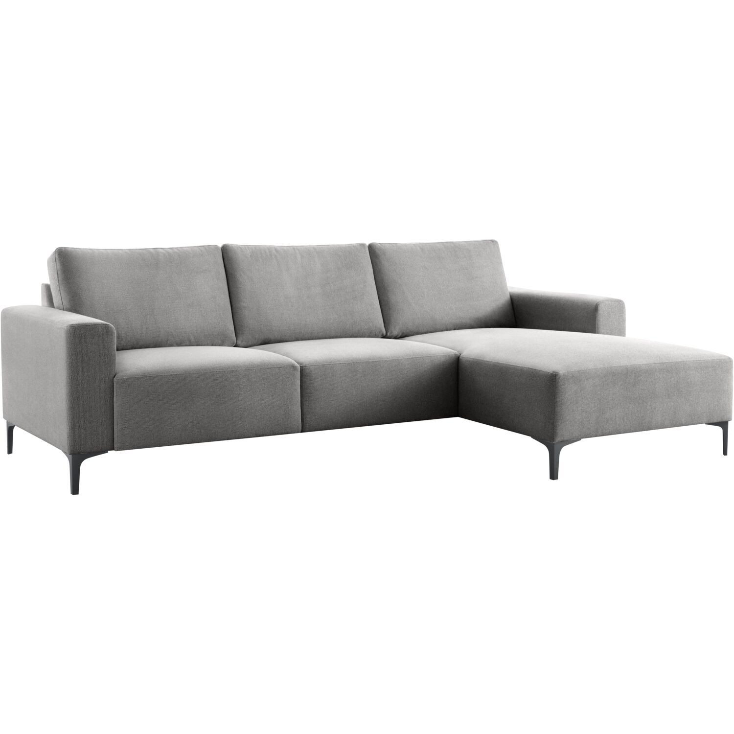 Hoekbank rechts Fabria grijs basic comfort