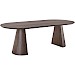 Eettafel Taranto plat ovaal donkerbruin 240x100cm