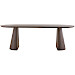 Eettafel Taranto plat ovaal donkerbruin 240x100cm