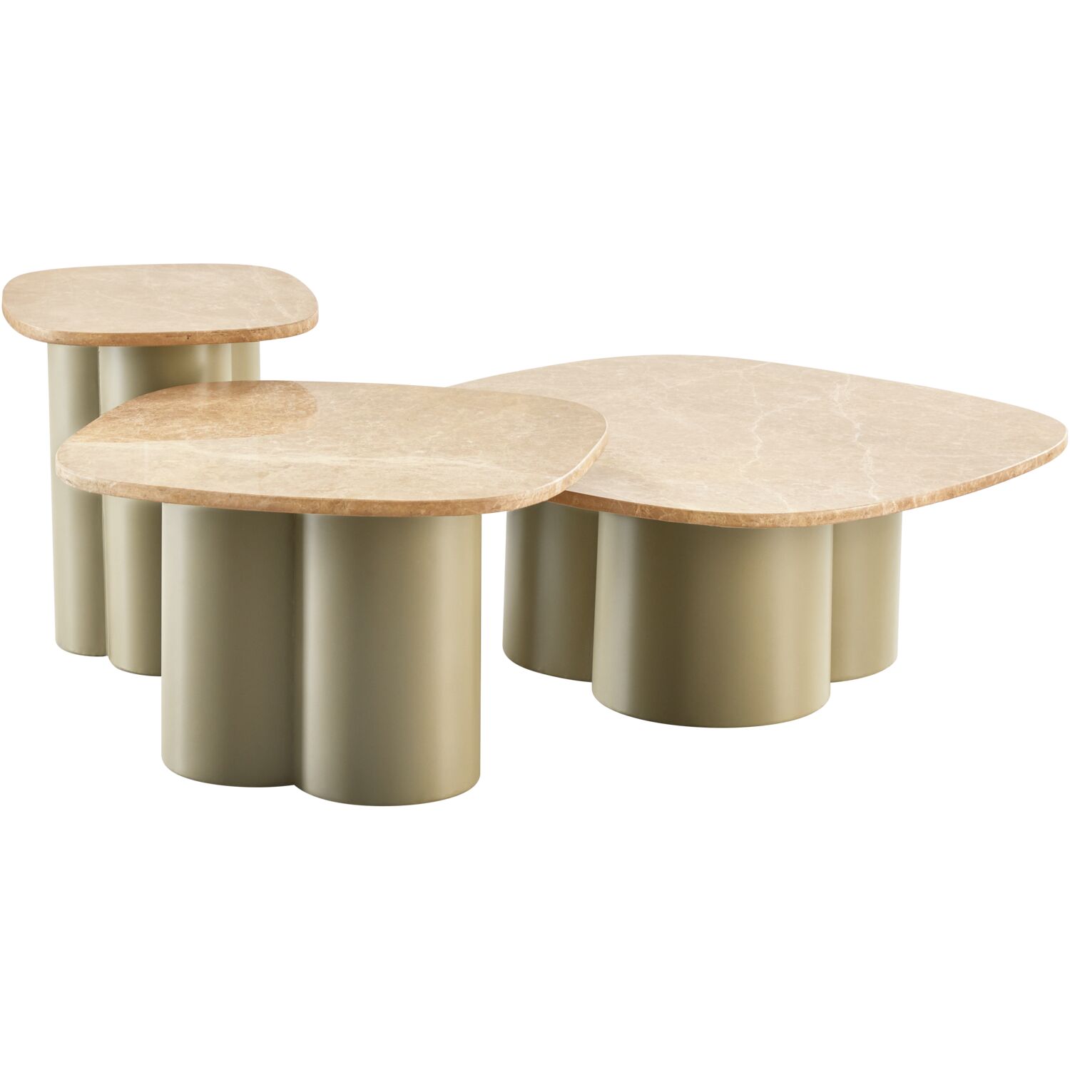 Salontafelset Quaranta marmer beige