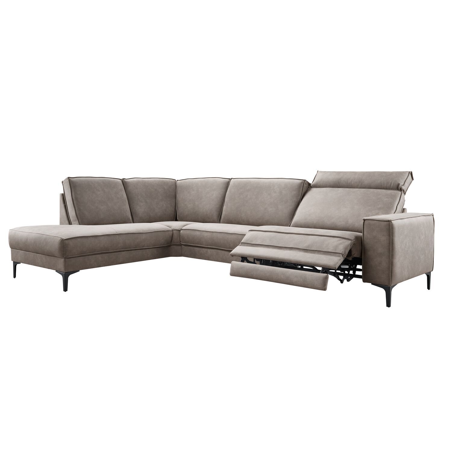 Hoekbank links Barrio bruin relaxfunctie excellent comfort