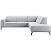 Hoekbank rechts Bellanti lichtgrijs premium comfort