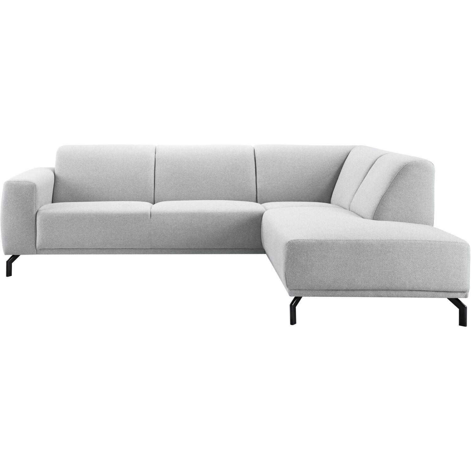 Hoekbank rechts Bellanti lichtgrijs premium comfort