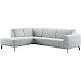 Hoekbank links Bellanti lichtgrijs premium comfort