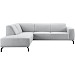 Hoekbank links Bellanti lichtgrijs premium comfort