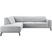 Hoekbank links Bellanti lichtgrijs basic comfort