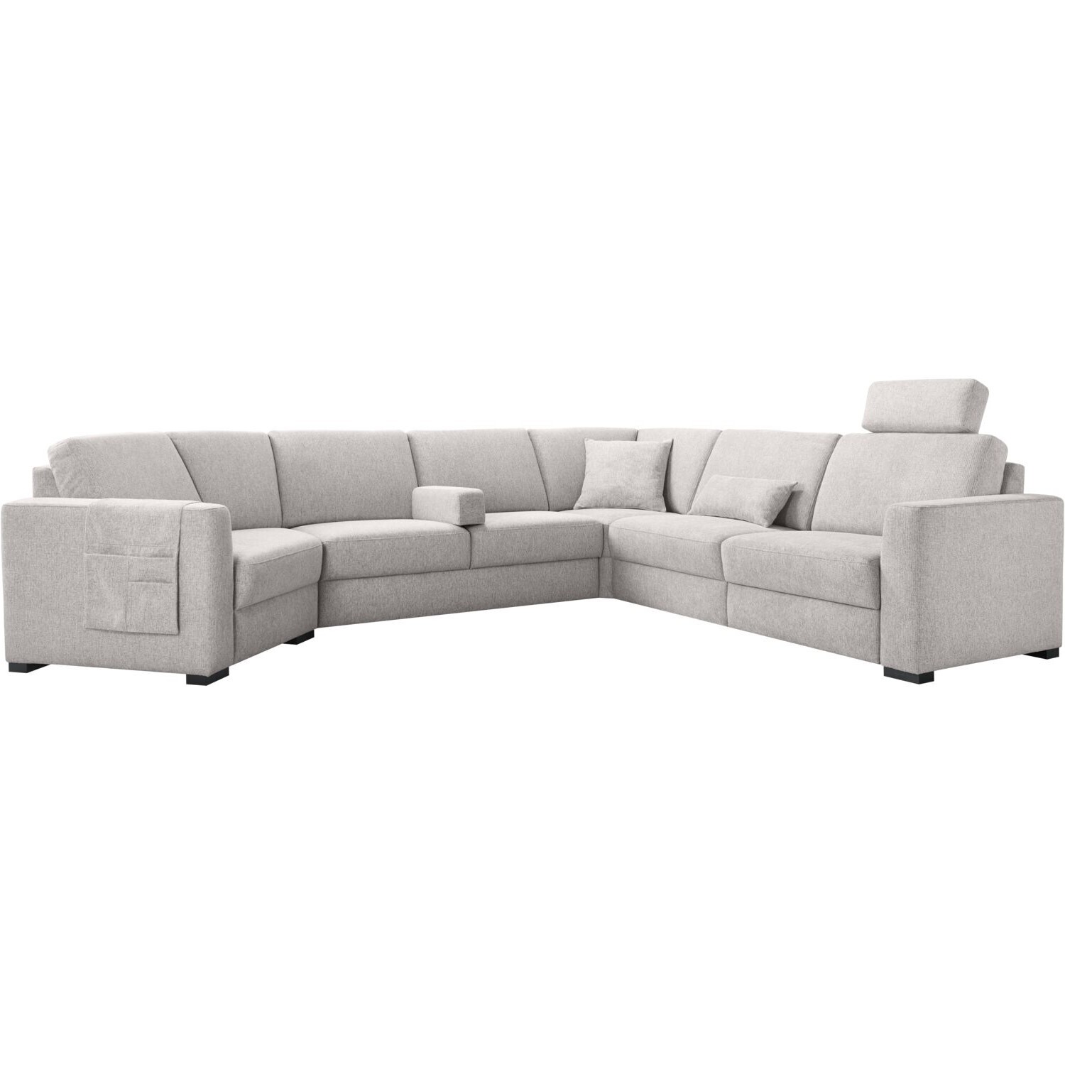 Hoekbank rechts Muscolo grijs relaxfunctie