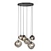 Hanglamp Macato zwart smoke glas 6-lichts
