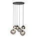 Hanglamp Macato zwart smoke glas 6-lichts