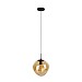 Hanglamp Macato zwart amber glas 1-lichts