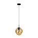 Hanglamp Macato zwart amber glas 1-lichts