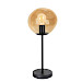 Tafellamp Macato zwart amber glas 1-lichts