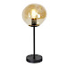 Tafellamp Macato zwart amber glas 1-lichts