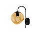 Wandlamp Macato zwart amber glas 1-lichts