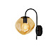 Wandlamp Macato zwart amber glas 1-lichts
