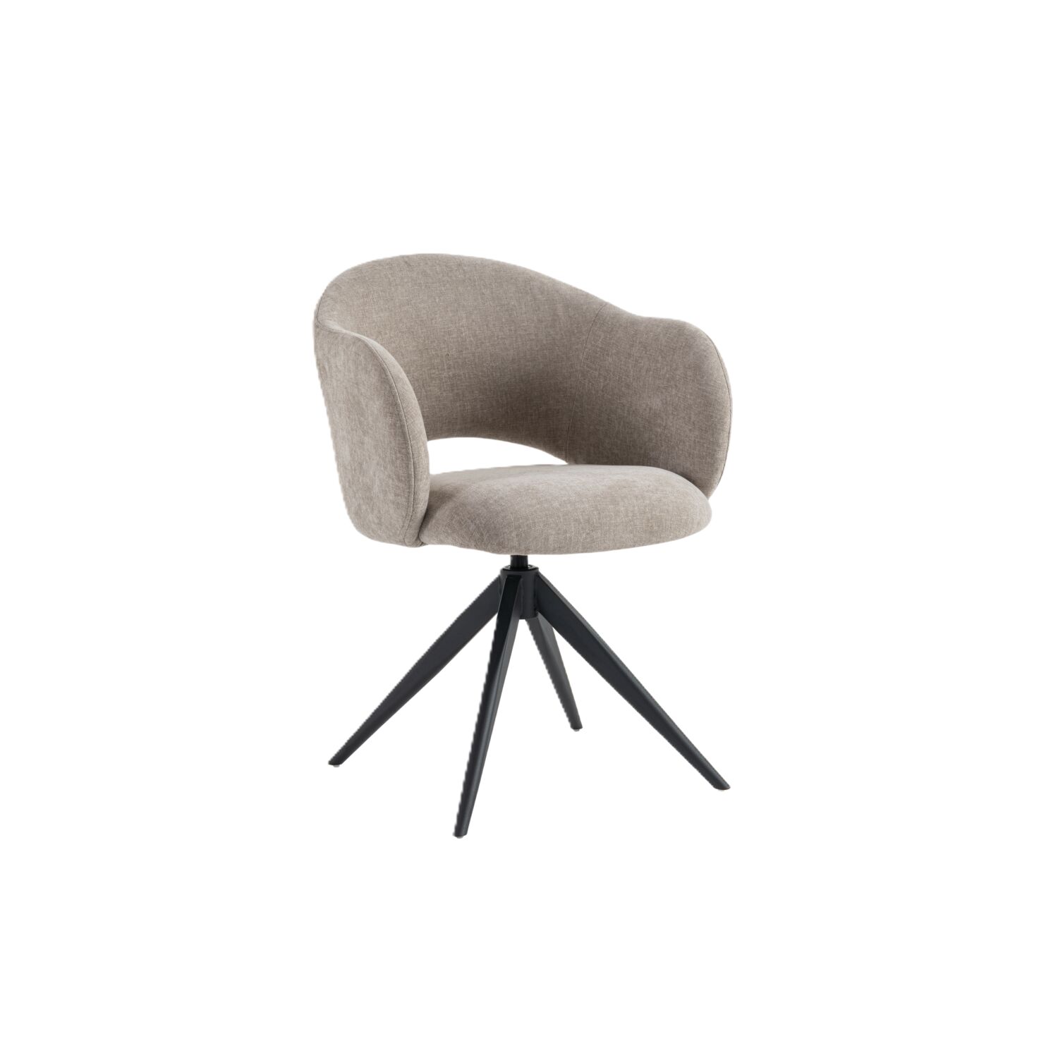 Eetkamerstoel Antino beige metaal zwart