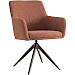 Eetkamerstoel Vinta terracotta metaal bruin