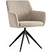 Eetkamerstoel Vinta beige metaal zwart