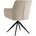 Eetkamerstoel Vinta beige metaal zwart