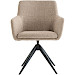 Eetkamerstoel Vinta beige metaal zwart