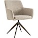 Eetkamerstoel Vinta beige metaal bruin