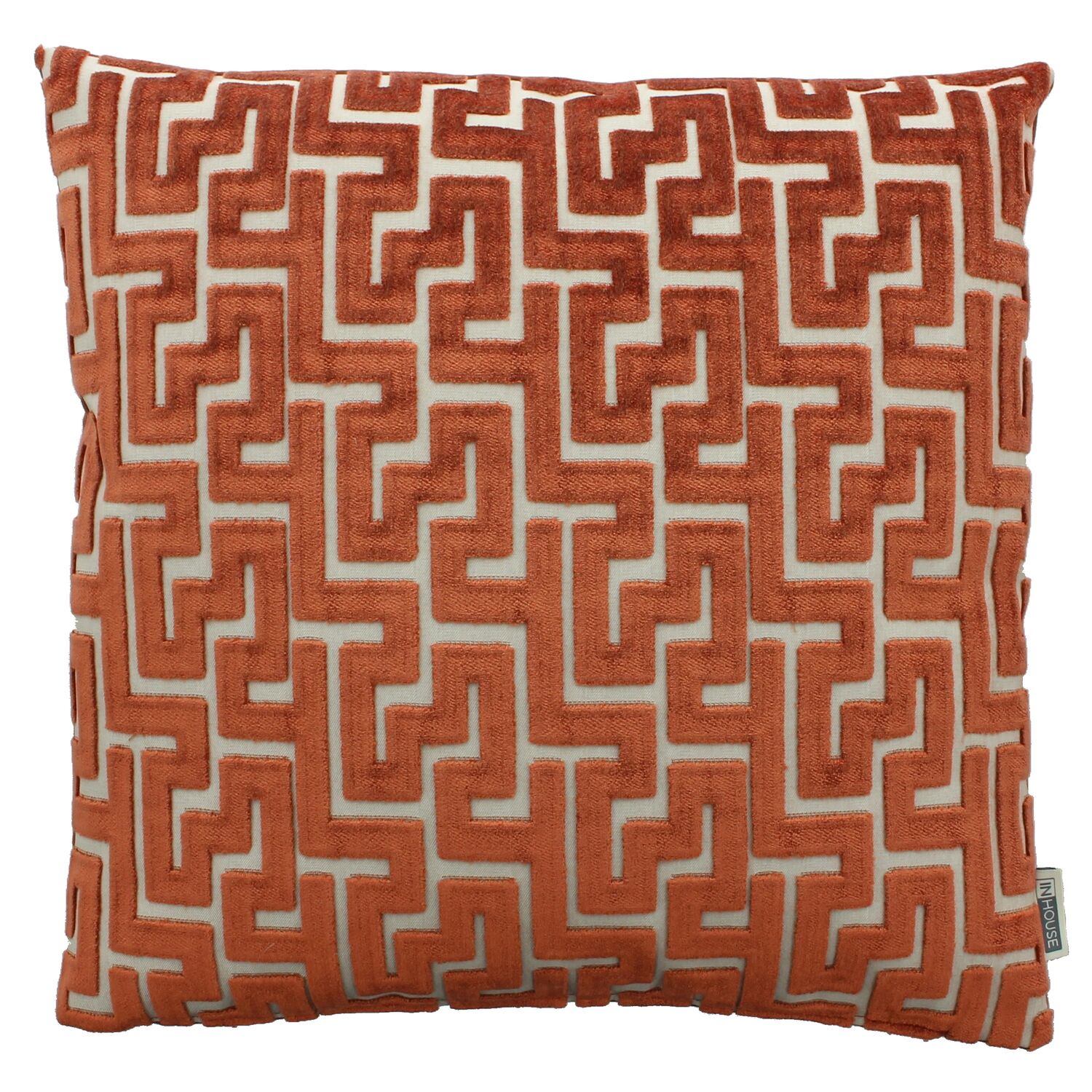 Sierkussen Biscaine roestbruin