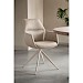 Eetkamerstoel Faido microvezel beige poot grijs