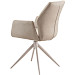 Eetkamerstoel Faido microvezel beige poot grijs