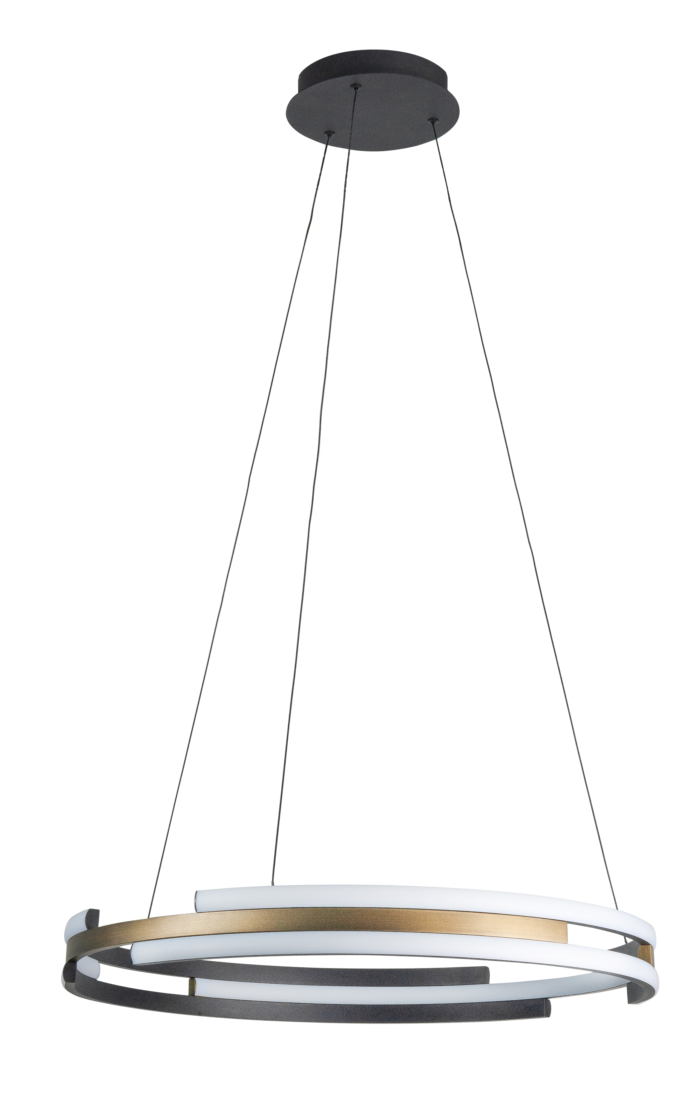 Hanglamp Orion zwart + brons 60cm