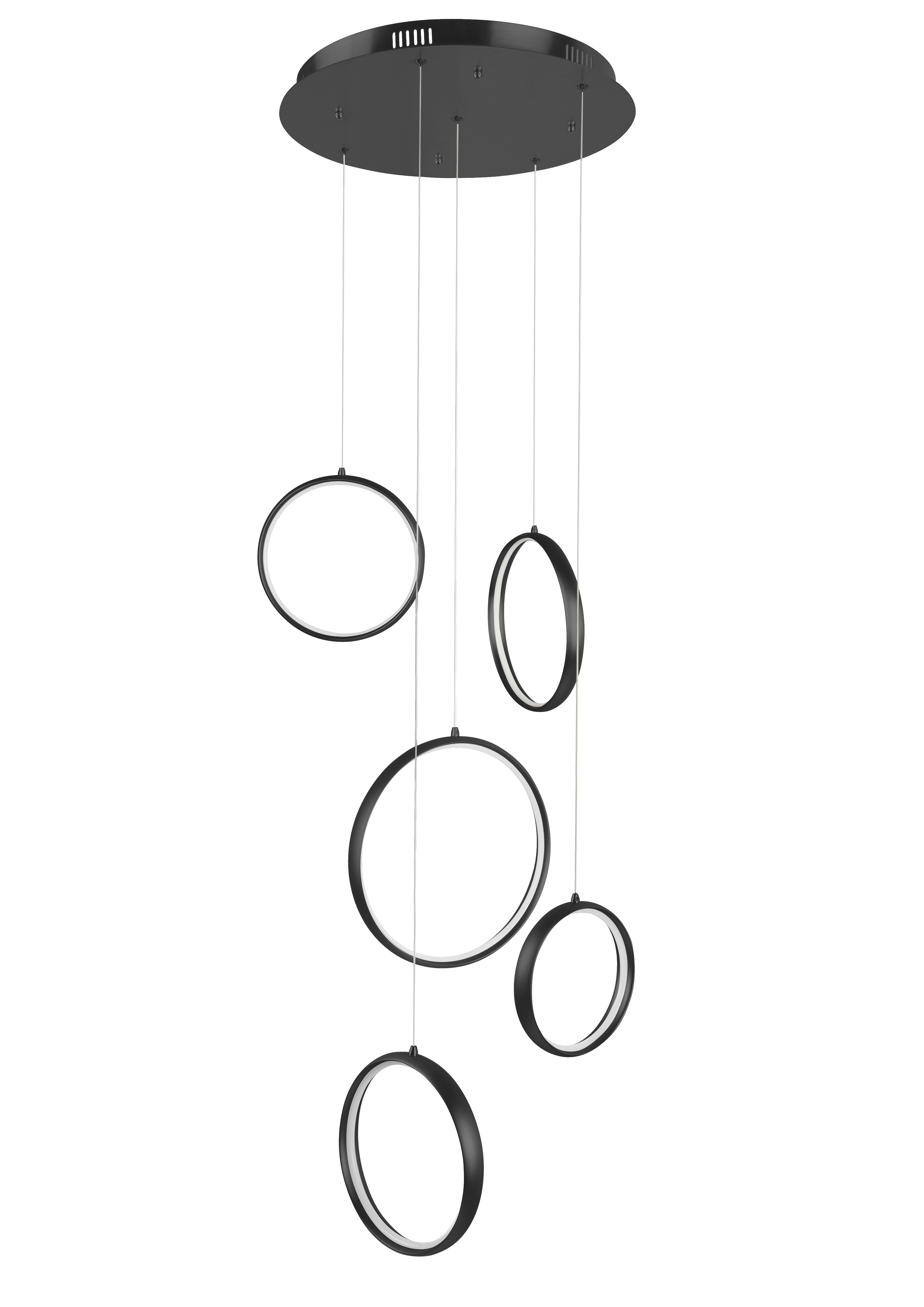 Hanglamp Olympia zwart 5 lichtpunten