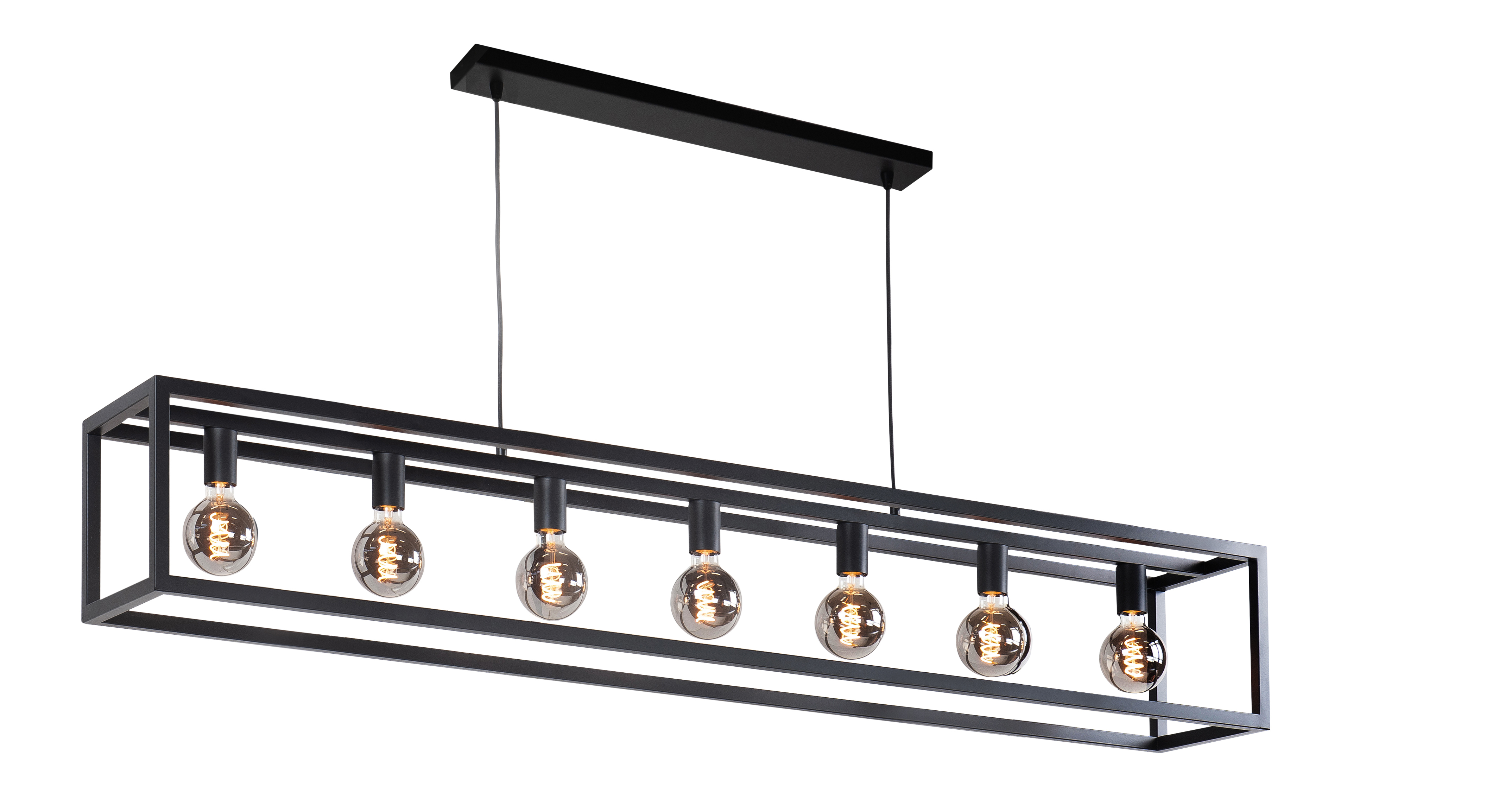 Hanglamp Fragola zwart 7 lichtpunten