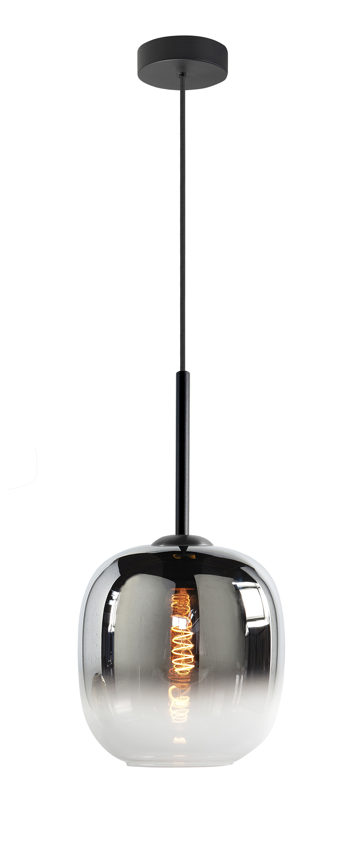 Hanglamp Bellini zwart + smoke glas