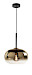 Hanglamp Bellini zwart + goud glas 10cm