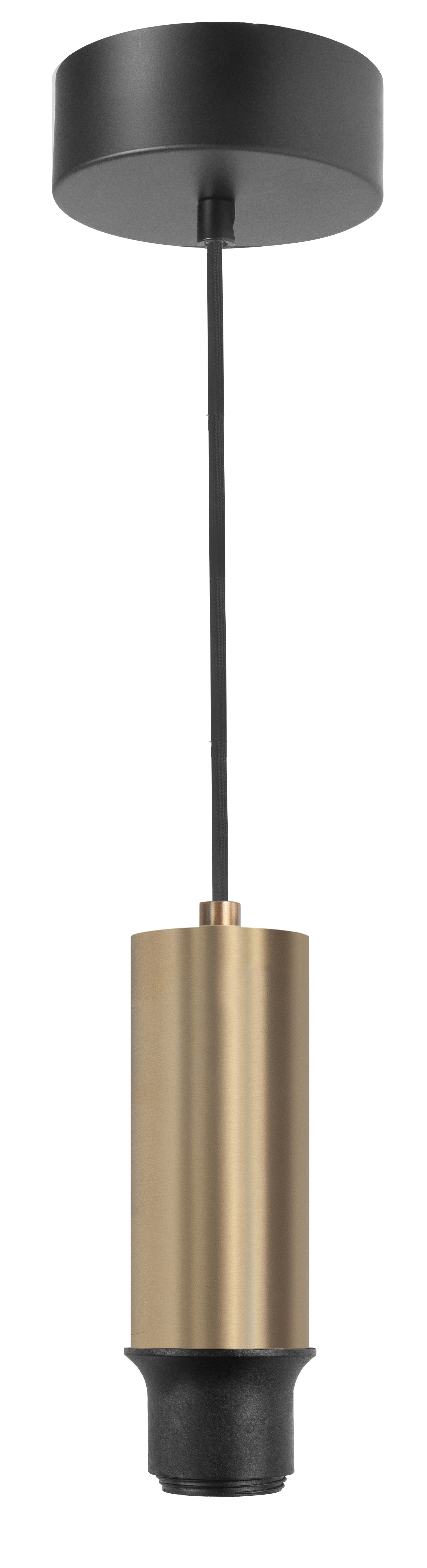 Hanglamp Perugia zwart + messing gloeilamp