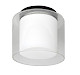 Plafondlamp Ice zwart + wit glas