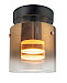 Plafondlamp Salerno zwart + goud glas