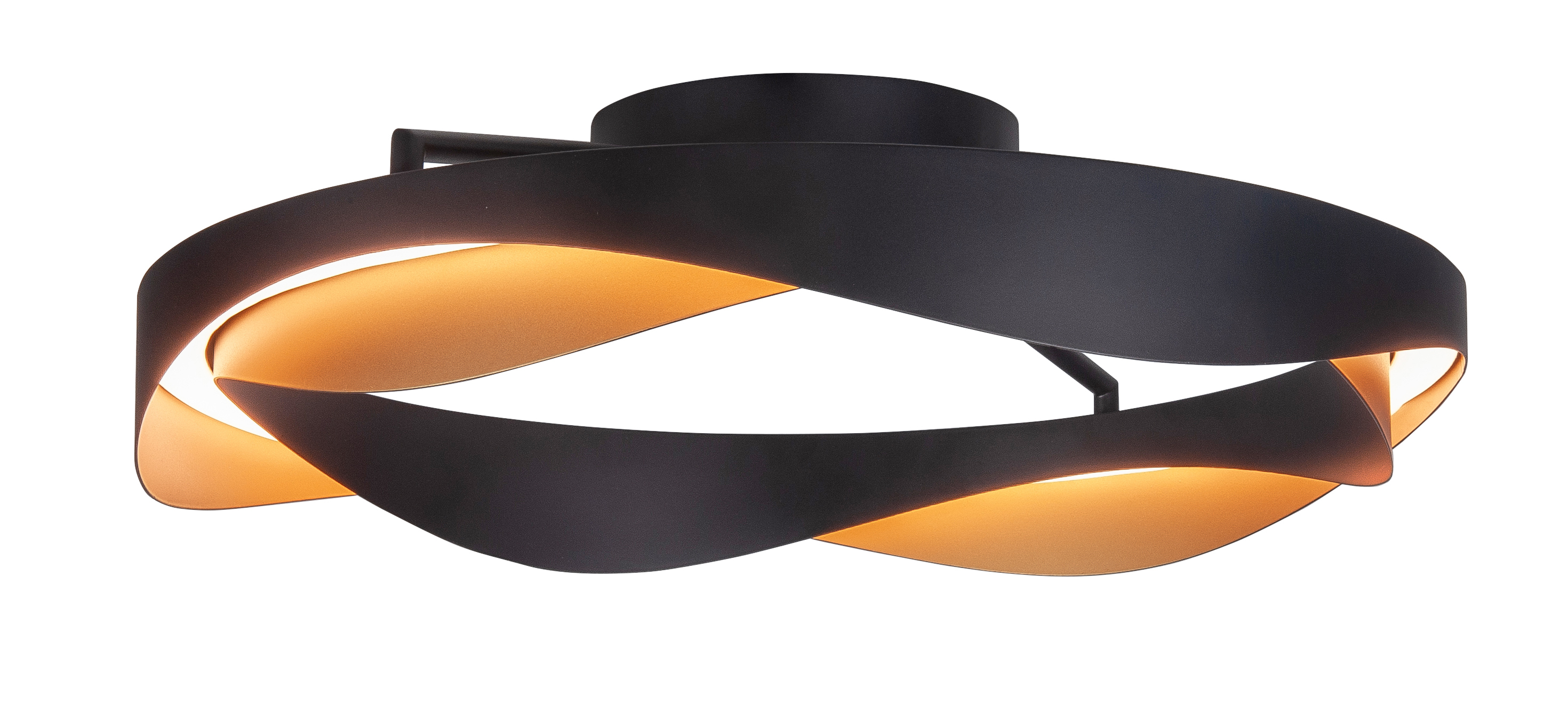 Plafondlamp Ascoli zwart + goud